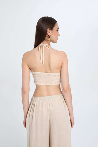 Crop Top with Elastic Back