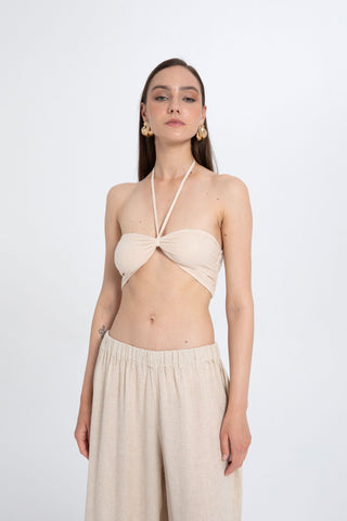 Crop Top with Elastic Back