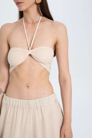 Crop Top with Elastic Back
