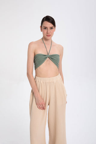 Crop Top with Elastic Back