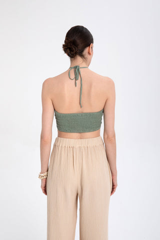 Crop Top with Elastic Back
