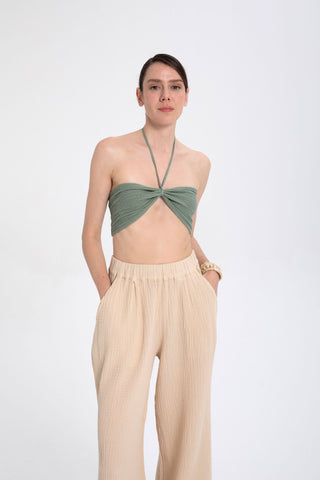 Crop Top with Elastic Back