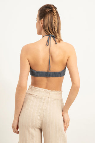 Muslin Front Drawstring Crop