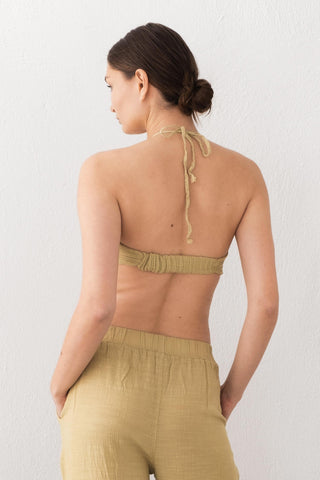 Muslin Front Drawstring Crop
