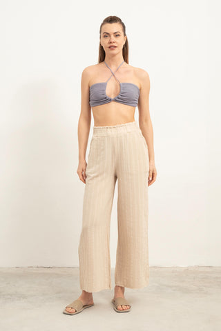 Muslin Front Drawstring Crop