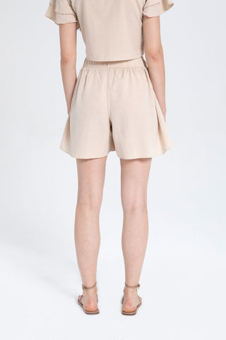 Casual Shorts with Side Slits and Flaps - Short