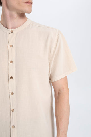 Mandarin Collar Loose Men's Shirt