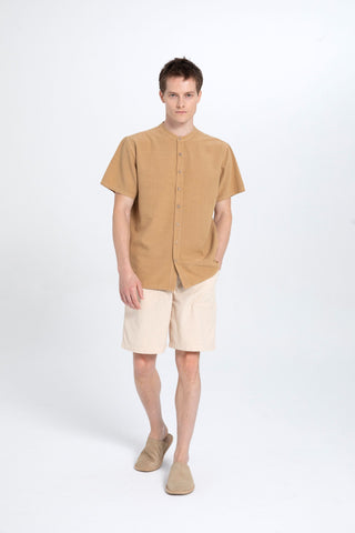 Mandarin Collar Loose Men's Shirt