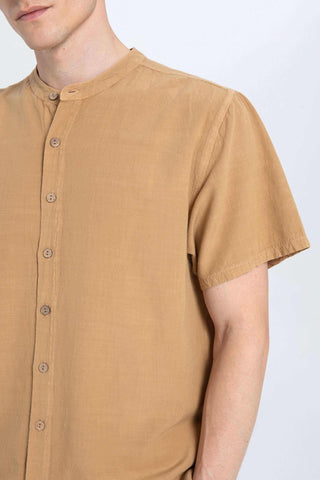Mandarin Collar Loose Men's Shirt