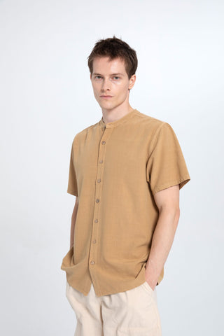 Mandarin Collar Loose Men's Shirt