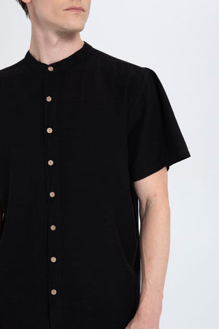 Mandarin Collar Loose Men's Shirt