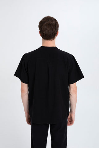 Mandarin Collar Loose Men's Shirt