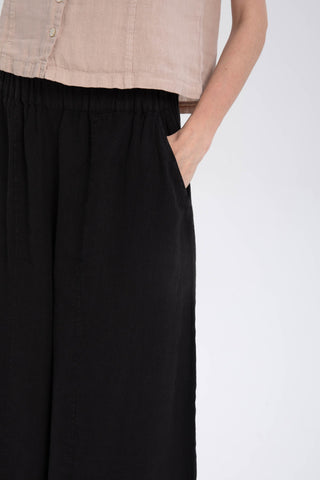 Wide Leg Linen Trousers - Trousers