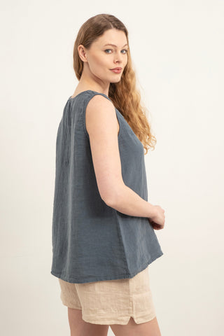 Casual Sleeveless Linen Blouse