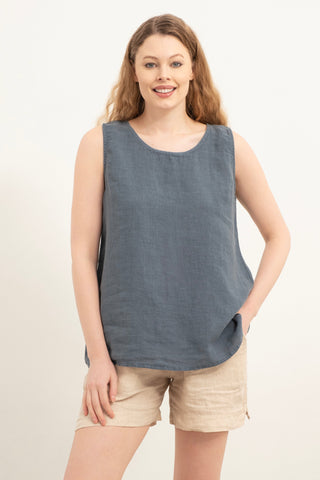 Casual Sleeveless Linen Blouse