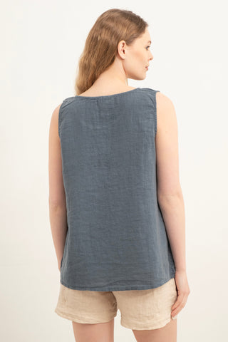 Casual Sleeveless Linen Blouse