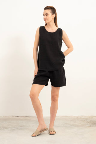 Casual Sleeveless Linen Blouse