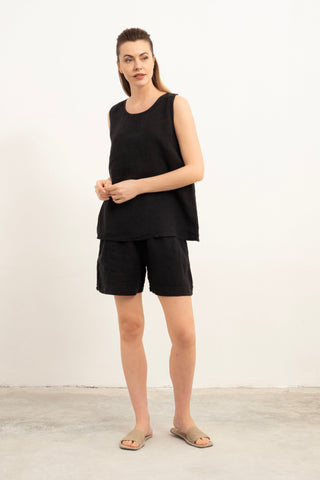 Casual Sleeveless Linen Blouse