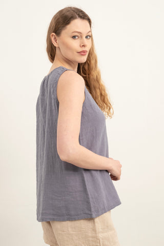 Casual Sleeveless Linen Blouse