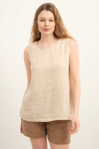 Casual Sleeveless Linen Blouse
