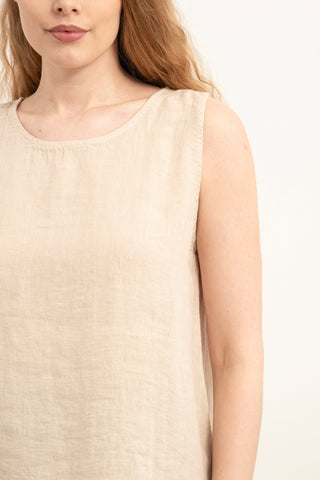 Casual Sleeveless Linen Blouse