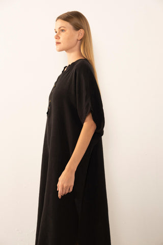 Pure Linen Kaftan Maxi Dress