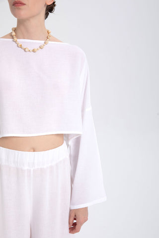 Hooded Batwing Sleeve Short Blouse