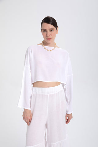 Hooded Batwing Sleeve Short Blouse