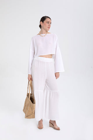 Hooded Batwing Sleeve Short Blouse