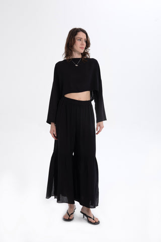 Hooded Batwing Sleeve Short Blouse