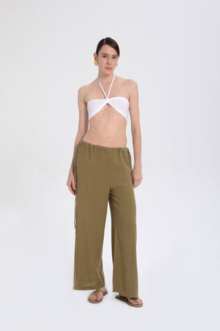 Low-Cut Strappy Trousers
