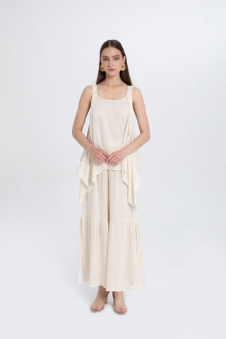 Linen Blend Trousers with Slit Legs - Trousers
