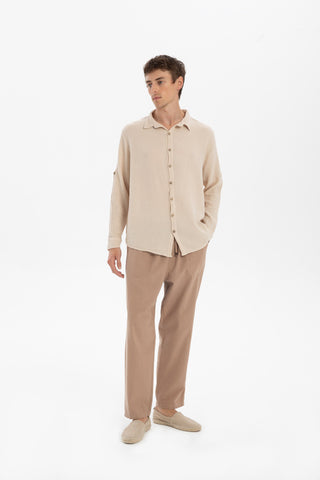 Muslin Collar Men's Shirt