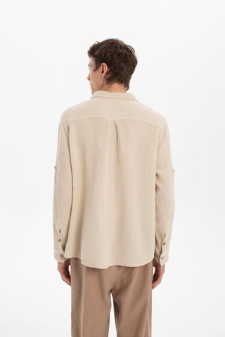 Muslin Collar Men's Shirt