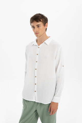 Muslin Collar Men's Shirt