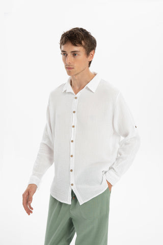Muslin Collar Men's Shirt
