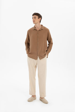 Muslin Collar Men's Shirt