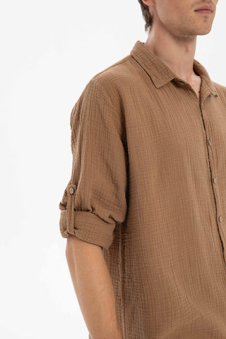 Muslin Collar Men's Shirt
