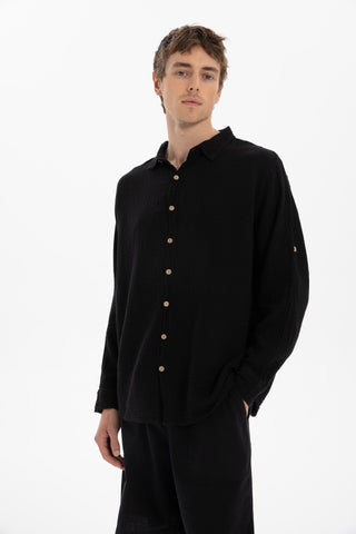 Muslin Collar Men's Shirt
