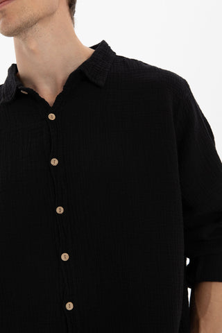 Muslin Collar Men's Shirt