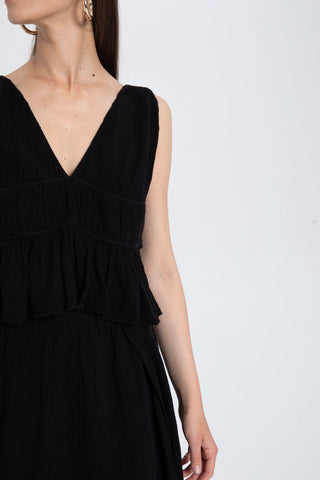 Ruffled Crop with Tie Back