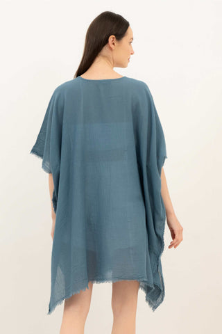 Open Front Crinkle Short Kimono - Kimono