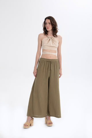 Low Cut Palazzo Trousers