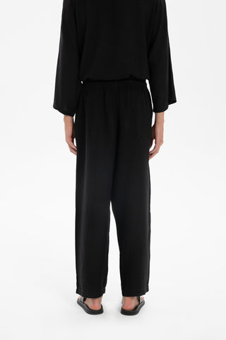 Linen Wide Leg Jogger Men's Trousers