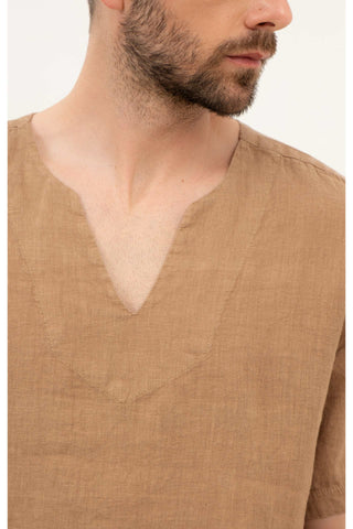 Linen V-Neck Men's T-Shirt
