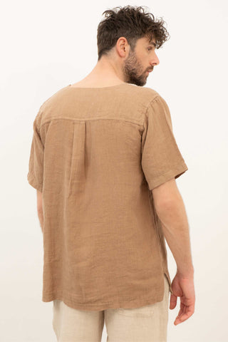 Linen V-Neck Men's T-Shirt