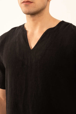 Linen V-Neck Men's T-Shirt