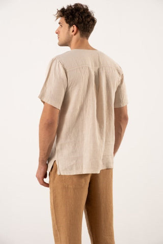 Linen V-Neck Men's T-Shirt