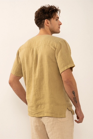 Linen V-Neck Men's T-Shirt