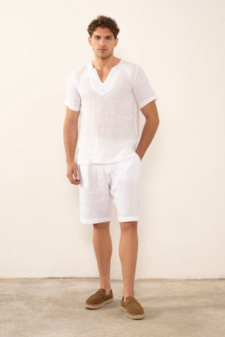 Linen V-Neck Men's T-Shirt
